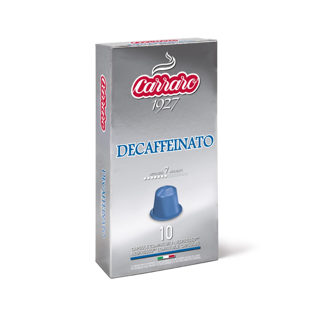 Carraro Caffè Decaffeinato decaffeinated Nespresso® compatible capsules